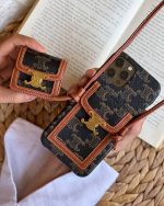 قاب موبایل آیفون کلین چرمی قفل فلزی بند چرمی بلند - تصویر 2