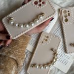 قاب موبایل سامسونگ مروارید صدفی محافظ لنزدار