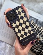 قاب موبایل آیفون دیپلمات چهارخونه محافظ لنزدار