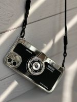 قاب موبایل آیفون دوربین آنالوگ کلاسیک محافظ لنزدار + بند بلند - تصویر 3