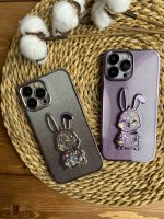 قاب موبایل آیفون خرگوش پولکی آکواریومی اکلیلی محافظ لنزدار