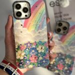 قاب موبایل آیفون دنیای فانتزی ابر و رنگین کمان