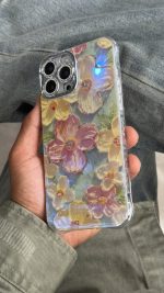 قاب موبایل ( آیفون ) گل همیشه بهار آبرنگی - تصویر 3