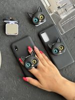 قاب موبایل شیائومی گربه سیاه پاپسوکت آیینه ای - تصویر 3