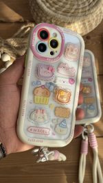 قاب موبایل آیفون خرس و خرگوش کندی سوییت