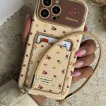 قاب موبایل گل رز فیوره جاکارتی + بندست