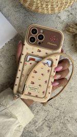 قاب موبایل گل رز فیوره جاکارتی + بندست