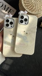 قاب موبایل آیفون گربه خوابالو خال خالی پاپیون - تصویر 2