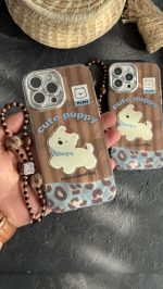 قاب موبایل ( آیفون ) پلنگی پاپی + بندست