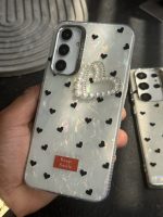 قاب موبایل سامسونگ قلب ریز خال خالی صدفی