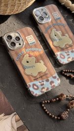 قاب موبایل ( آیفون ) پلنگی پاپی + بندست - تصویر 3