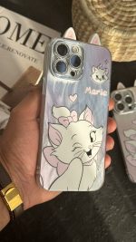 قاب موبایل آیفون گربه اشرافی شاینی