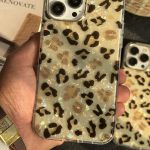 قاب موبایل ( آیفون ) آیس پلنگی طلایی