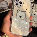 قاب موبایل ( آیفون - سامسونگ ) سگ پامر خرسی پاپی آیینه ای