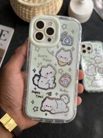 قاب موبایل آیفون گربه میومیو آیینه ای سبز