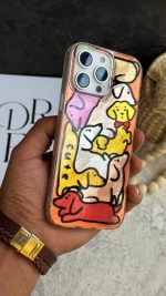 قاب موبایل آیفون سگ داگی رنگی شاینی براق