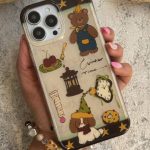 قاب موبایل ( آیفون ) خرس وینتر تایم قهوه ای + بدون بند