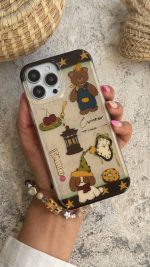 قاب موبایل ( آیفون ) خرس وینتر تایم قهوه ای + بدون بند