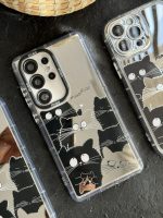قاب موبایل سامسونگ گربه بلک اند وایت آیینه ای - تصویر 3