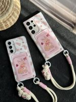قاب موبایل سامسونگ خرگوش توت فرنگی پاپیون آویز و بند عروسکی - تصویر 3