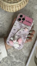 قاب موبایل آیفون خرگوش سوییت بانی + بند عروسکی