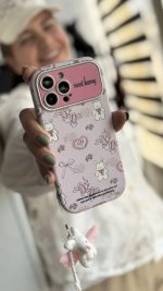 قاب موبایل آیفون خرگوش سوییت بانی + بند عروسکی - تصویر 2