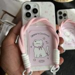 قاب موبایل آیفون گربه گل گلی کیچن جاکارتی بنددار