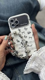 قاب موبایل آیفون بلک رز پاپیون ریز مشکی ( بدون بند ) - تصویر 2