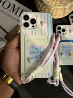 قاب موبایل آیفون ویولت جاکارتی قلب برجسته بنددار - تصویر 2