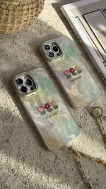 قاب موبایل آیفون سه گل سبز ( بدون بند ) - تصویر 2