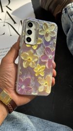 قاب موبایل ( سامسونگ ) پرپل فلاورز - تصویر 2