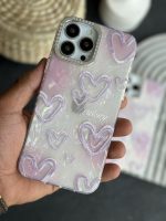 قاب موبایل ( آیفون - سامسونگ ) قلب مرکوری صدفی صورتی