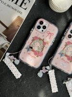 قاب موبایل ( آیفون - سامسونگ ) خرگوش میس یو پاپیون گل رز بندست - تصویر 3