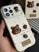 قاب موبایل آیفون خرس دانه قهوه محافظ لنزدار - تصویر 2