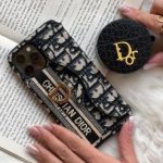 قاب موبایل آیفون دیور پارچه ای شیب دار سوزن دوزی