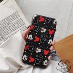 قاب موبایل آیفون میکی خالخالی پشت گلس ( 1023 ) - تصویر 2