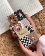 قاب موبایل سامسونگ خرس کله پوک فریم برجسته محافظ لنزدار