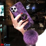 قاب موبایل شیائومی ماربل پام پام بنفش + پاپ سوکت + پام پام - تصویر 2