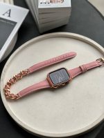 بند اپل واچ چرم کارتیر سانتوس همراه با گارد نگین دار (کدw5008) - تصویر 2