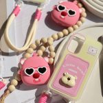 کاور ایرپاد خرس صورتی عینکی (کدa0181)