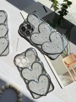 قاب قلبی اکلیلی پاپیونی نگین برجسته (کدC1823) - تصویر 6