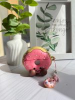 کاور ایرپاد دونات صورتی سیلیکونی با آویز (کدa0237)