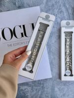 بند اپل واچ استیل پروانه نگین painted lady (کدw5062) - تصویر 4