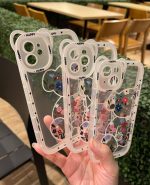 قاب خرس گلدار سفید با ایرپاد ست (کدc1020) - تصویر 4