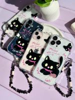 قاب گربه مشکی گوش دار با آویز (کدC2131) - تصویر 6