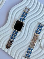 بند اپل واچ جین کارتیر با گارد نگینی (کدw5026)