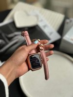 بند اپل واچ چرم کارتیر سانتوس همراه با گارد نگین دار (کدw5008)