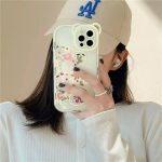 قاب خرس گلدار سفید با ایرپاد ست (کدc1020) - تصویر 6