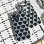 قاب قلب مشکی شاینی (کدC1843)