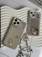 قاب Dior آینه ای دور نگین با آویز قلبی پاپیونی (کدC1989) - تصویر 4